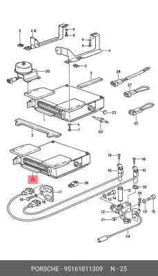 Блок управления, система зажигания 95161811309 PORSCHE