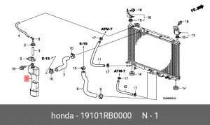 Бачок расширительный системы охлаждения 19101RB0000 HONDA