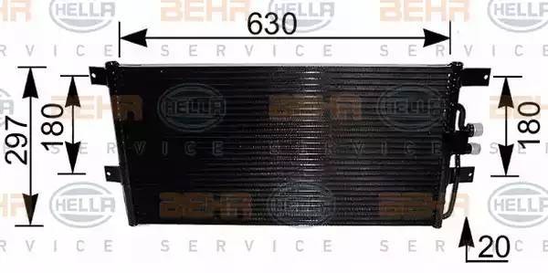 Конденсатор, кондиционер 8FC 351 037-431 HELLA