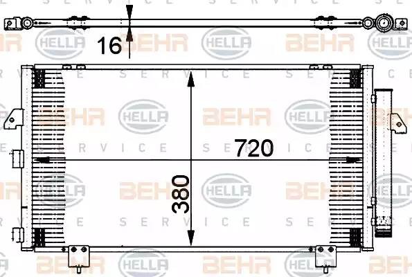 Конденсатор, кондиционер 8FC 351 302-111 HELLA