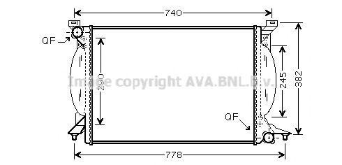 Радиатор охлаждения ДВС AI2206 AVA