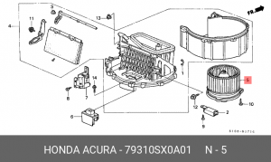 Электромотор отопителя салона 79310SX0A01 HONDA
