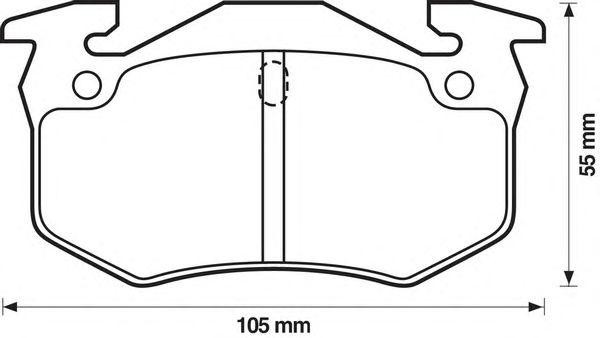 Комплект тормозных колодок, диско 571335B BENDIX JURID