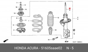 Амортизатор подвески 51605SAAE02 HONDA