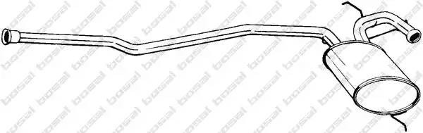 Средний глушитель выхлопных газов 283-219 BOSAL
