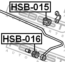 Втулка стабилизатора HSB-015 FEBEST