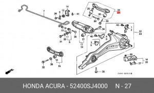 Рычаг подвески 52400SJ4000 HONDA