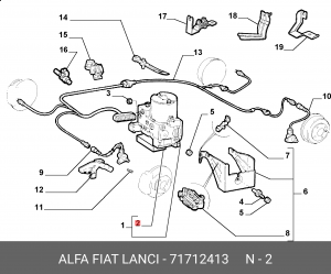 Комплект прибора управления 71712413 ALFA FIAT LANCIA
