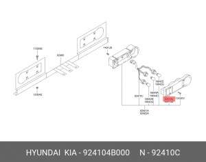 Фонарь задний 924104B000 HYUNDAI KIA