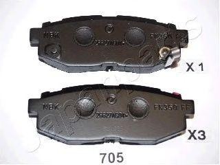 Комплект тормозных колодок, диско PP-705AF JAPAN PARTS GROUP