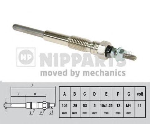 Свеча накаливания J5712007 H B JAKOPARTS NIPPARTS