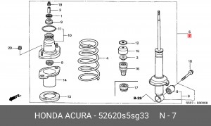 Амортизатор подвески 52620S5SG33 HONDA