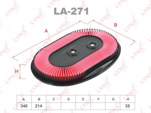 Фильтр воздушный LA-271 LYNXAUTO