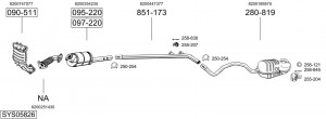 Средний глушитель выхлопных газов 279305 BOSAL