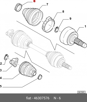 Хомут пыльника ШРУСа 46307576 ALFA FIAT LANCIA