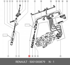 Корпус форсунки 5001000879 RENAULT