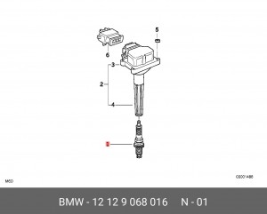 Свеча зажигания 12 12 9 068 016 BMW
