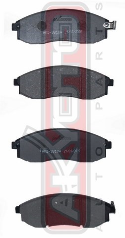 Колодки тормозные дисковые AKD-3810 AKYOTO