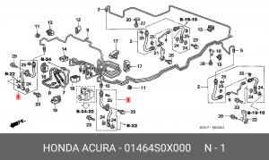 Тормозной шланг 01464S0X000 HONDA