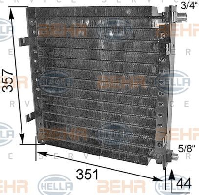 Конденсатор, кондиционер 8FC 351 039-061 HELLA
