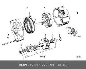 Ротор, генератор 12 31 1 279 593 BMW