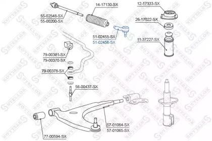 Наконечник рулевой тяги 51-02456-SX STELLOX