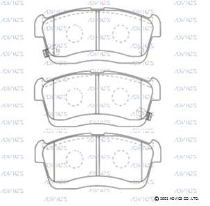 Колодки тормозные дисковые SN910P ADVICS