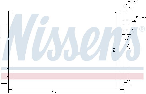 Конденсатор, кондиционер 940010 NISSENS
