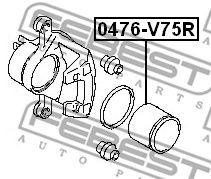 Поршень тормозного суппорта 0476-V75R FEBEST
