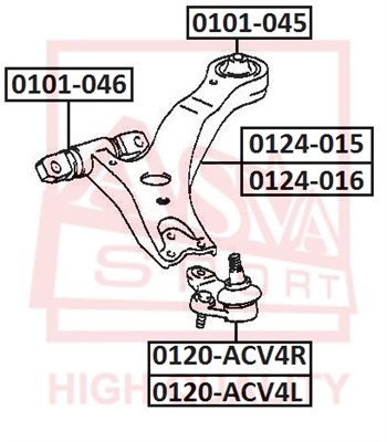 Рычаг подвески 0101-045 ASVA