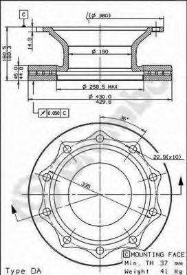 Тормозной диск 09.8368.10 BREMBO