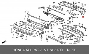 Буфер 71501SH3A00 HONDA