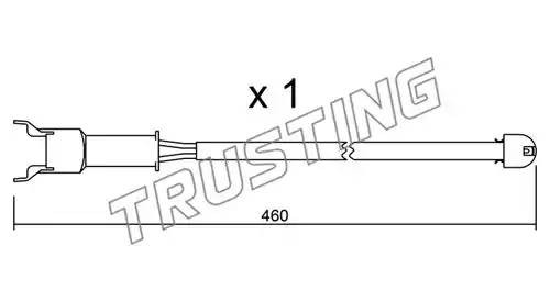 Сигнализатор, износ тормозных колодок SU088 TRUSTING