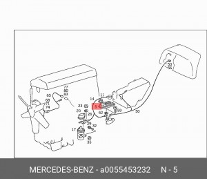 Блок управления, система зажигания A 005 545 32 32 MERCEDES BENZ