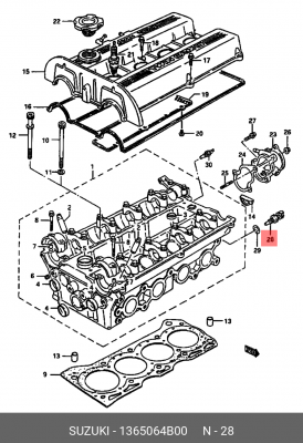 Датчик, температура охлаждающей жидкости 13650-64B00 SUZUKI