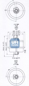 Топливный фильтр 31.615.00 UFI