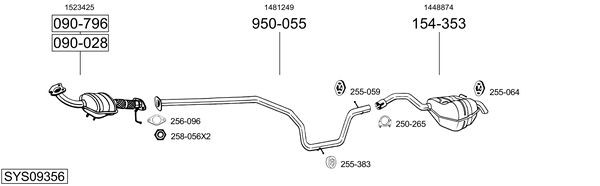 Выпускной трубопровод 887161 BOSAL