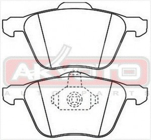 Колодки тормозные дисковые AKD-0224 AKYOTO