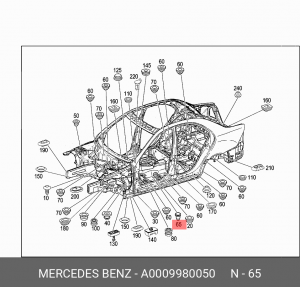 Домкрат автомобильный A 000 998 00 50 MERCEDES BENZ