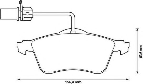 Комплект тормозных колодок, диско 573106B BENDIX JURID