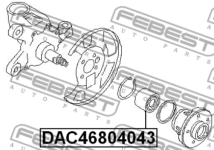 Подшипник ступицы колеса DAC46804043 FEBEST