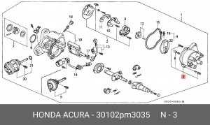 Крышка распределителя зажигания 30102PM3035 HONDA