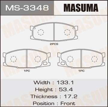 Колодки тормозные дисковые MS3348 MASUMA