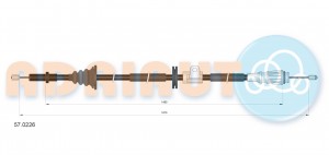 Трос ручного тормоза 570226 ADRIAUTO