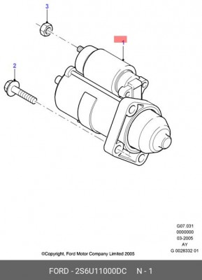 Стартер 2S6U-11000-DC FORD