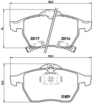 Комплект тормозных колодок, диско P59029 BREMBO