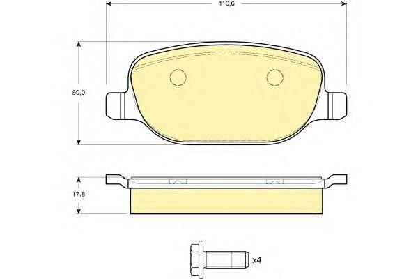 Комплект тормозных колодок, диско 6114901 GIRLING