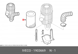 Воздушный фильтр 1903669 IVECO