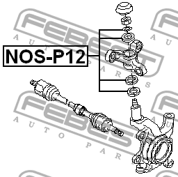 Подшипник генератора NOS-P12 FEBEST