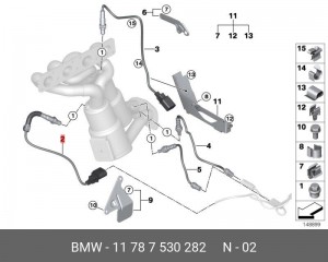 Лямбда-зонд 11 78 7 530 282 BMW